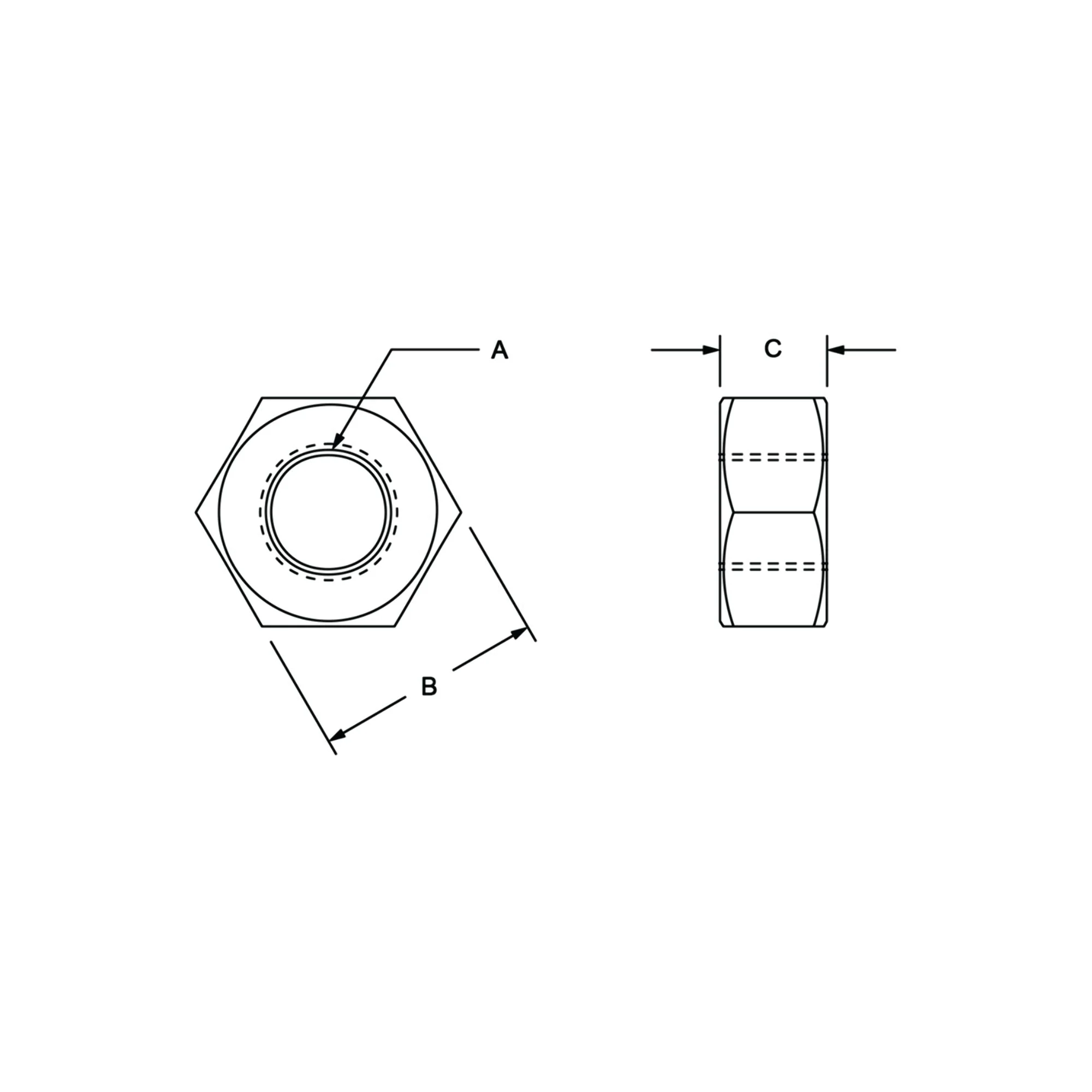 80/20 | Fractional Series 1/4-20 Hex Nut | 3656 - Image 2
