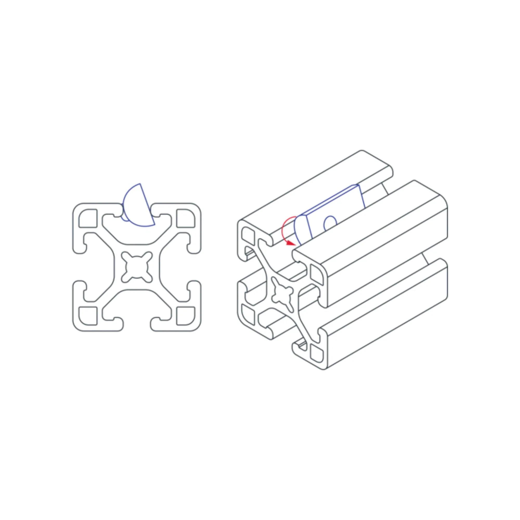 80/20 | 10 Series 1/4-20 Roll-In T-Nut with Ball Spring | 3670 - Image 2