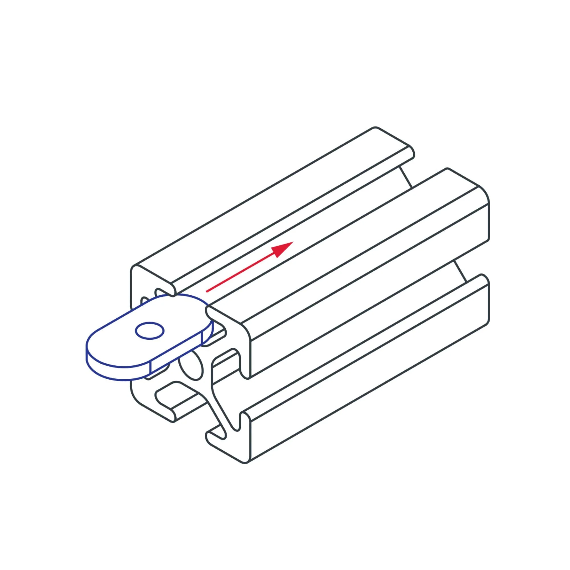 80/20 | 10 Series 1/4-20 Slide-In Economy T-Nut - Centered Thread | 3675 - Image 2