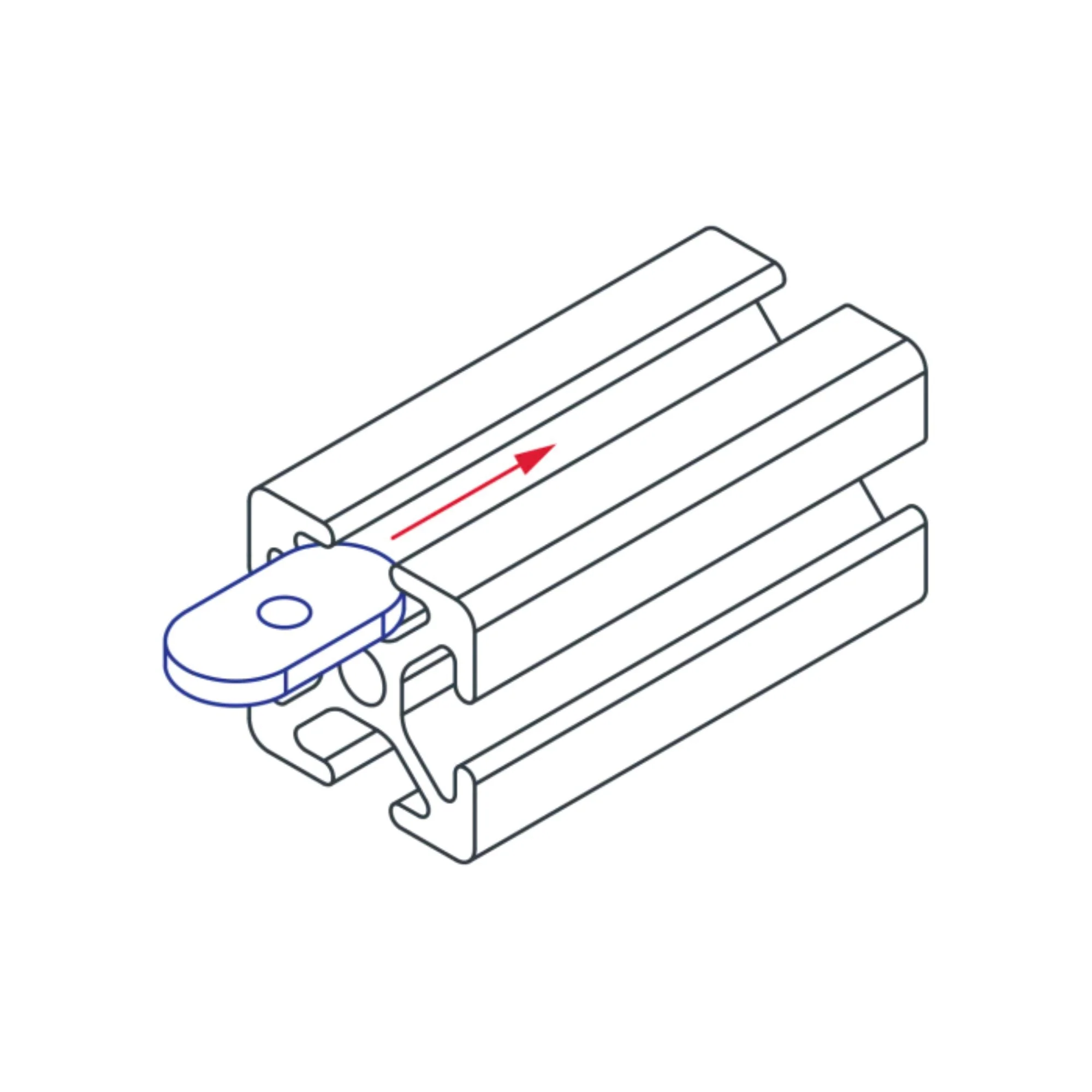 80/20 | 15 Series 1/4-20 Slide-in Economy T-Nut - Centered Thread | 3686 - Image 2