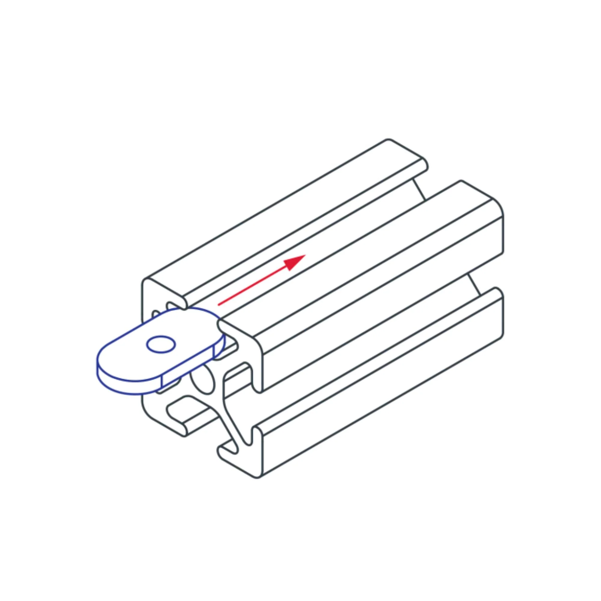80/20 | 10 Series 1/4-20 Slide-in Economy T-Nut - Centered Thread | 3785 - Image 2
