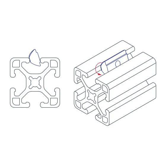 80/20 | 15 & 40 Series 1/4-20 Tall Self-Aligning Roll-in T-Nut with Spring Leaf | 13038 - Image 4