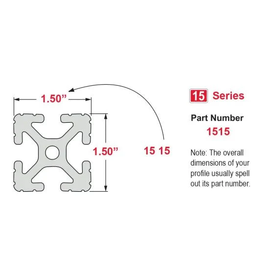 80/20 | 15 Series 1.50 in x 1.50 in T-Slotted Profile - Four Open T-Slots | 1515-242 - Image 7