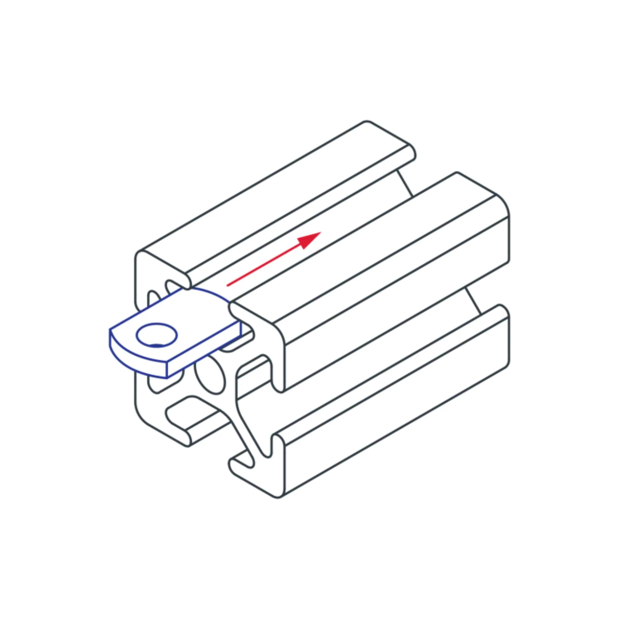 80/20 | 10 Series 10-32 Slide-in Economy T-Nut - Offset Thread | 3676 - Image 3