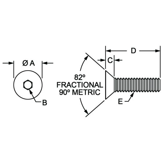 80/20 | 10 & 15 Series 10-32 x .500 in Flat Head Socket Cap Screw (FHSCS) | 3022 - Image 2