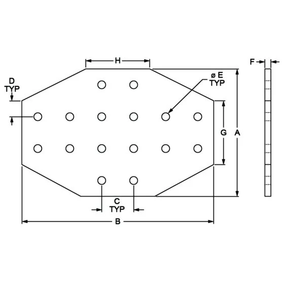 80/20 | 10 Series 16 Hole - Cross Flat Plate | 4170 - Image 2