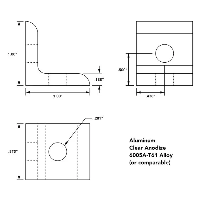 80/20 | 10 Series 2 Hole - Inside Corner Bracket | 4119 - Image 2