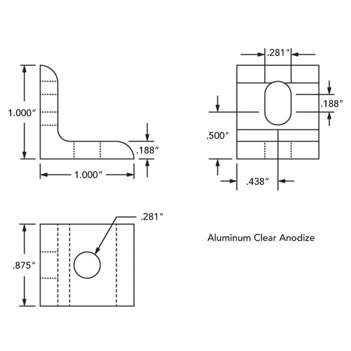80/20 | 10 Series 2 Hole - Slotted Inside Corner Bracket | 4265 - Image 3