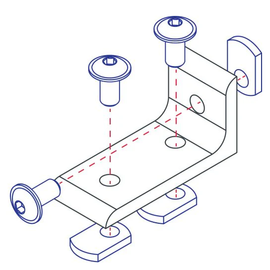 80/20 | 10 Series 3 Hole - Inside Corner Bracket | 4176 - Image 3