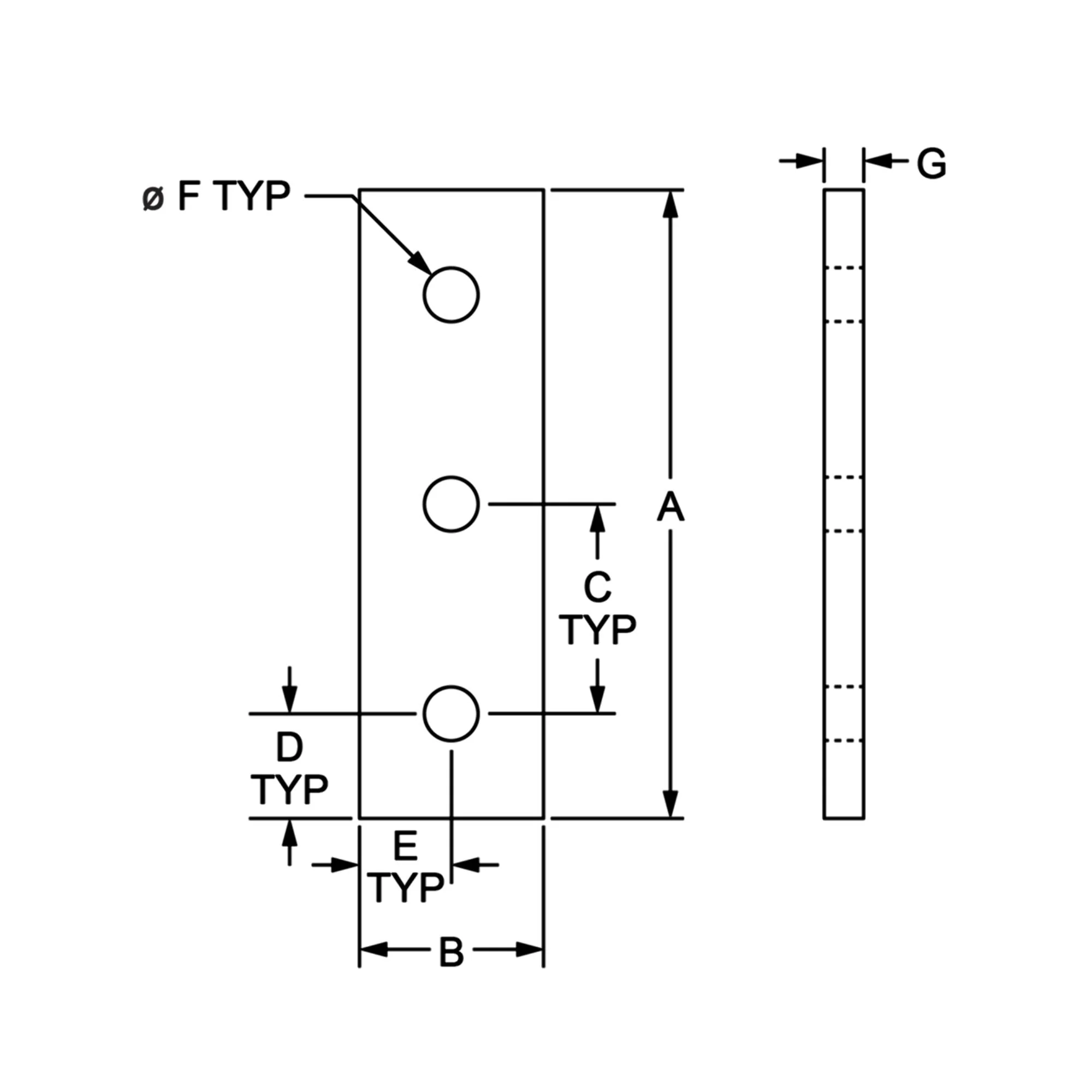 80/20 | 10 Series 3 Hole - Straight Flat Plate | 4118 - Image 3