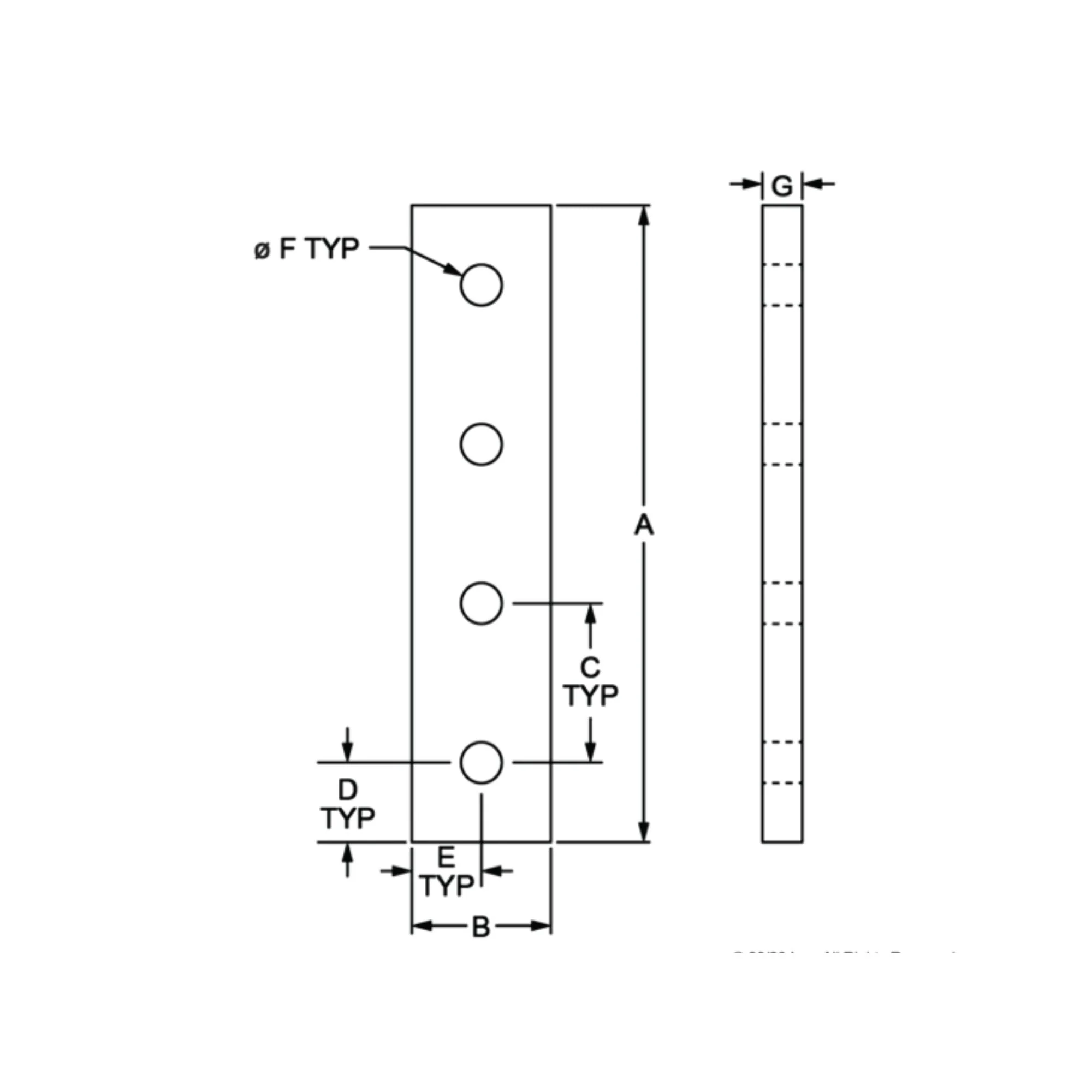 80/20 | 10 Series 4 Hole Joining Strip | 4117 - Image 3