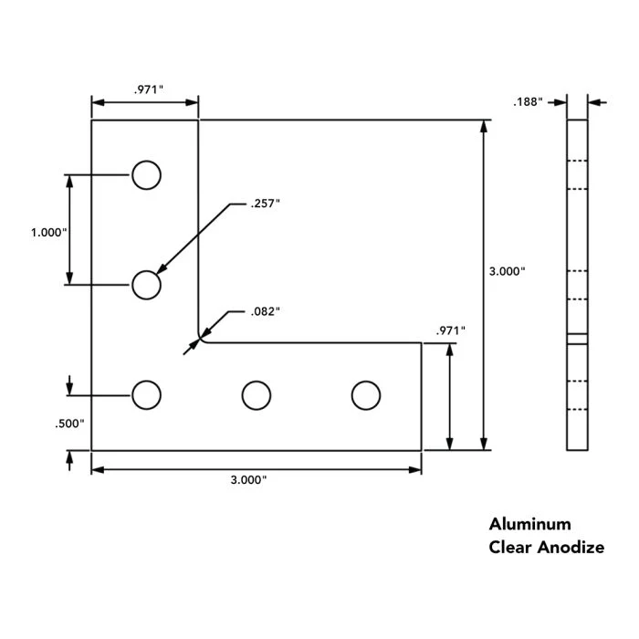 80/20 | 10 Series 5 Hole - L Flat Plate | 4081 - Image 2