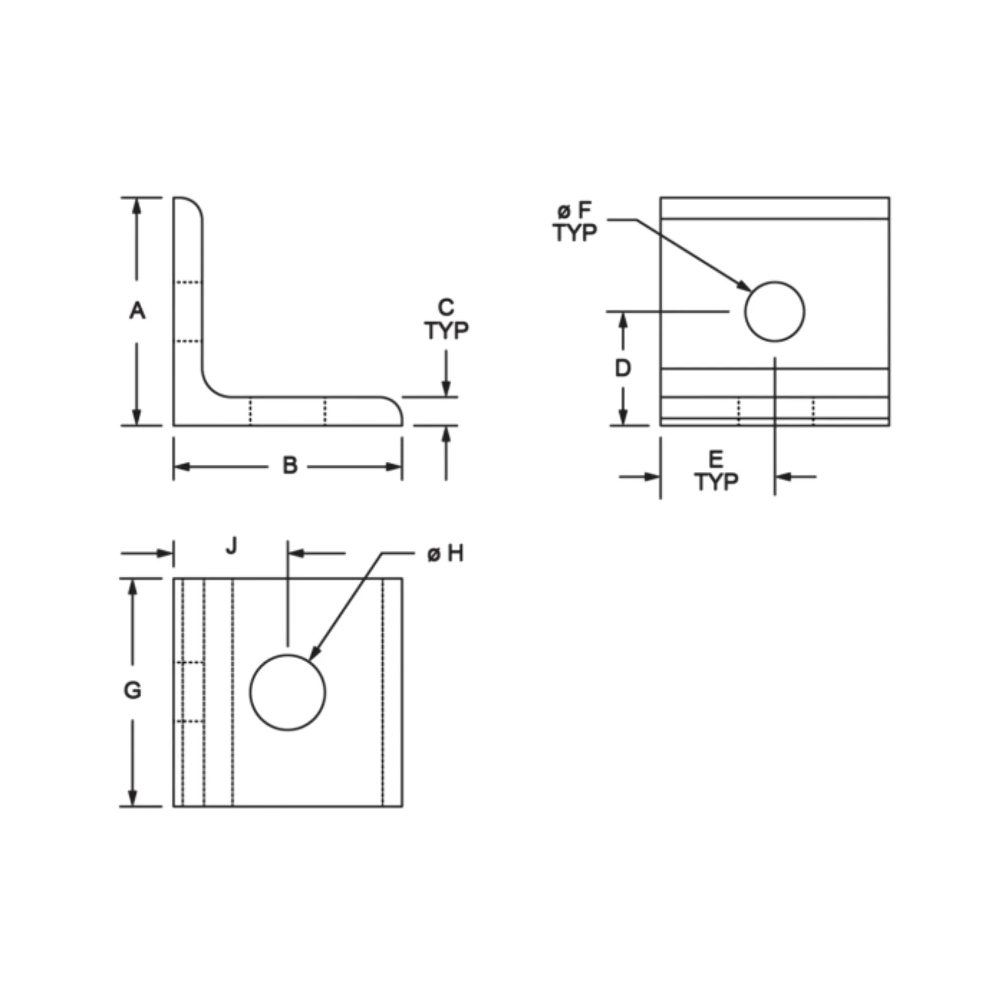 80/20 | 10 & 15 Series 2 Hole - Lite Transition Inside Corner Bracket | 4509 - Image 2