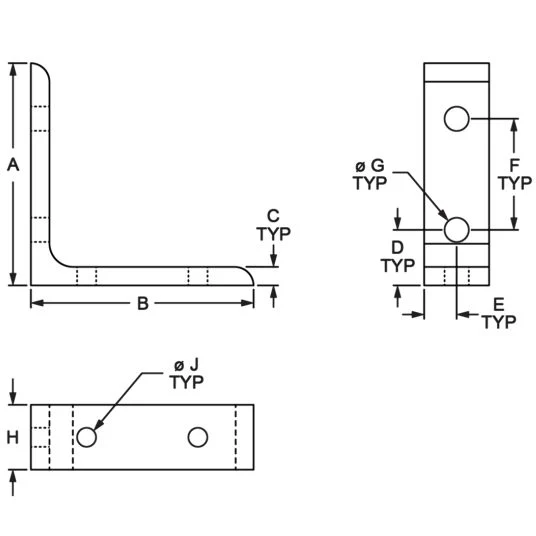 80/20 | 10 & 15 Series 4 Hole - Tall Transition Inside Corner Bracket | 4504 - Image 2
