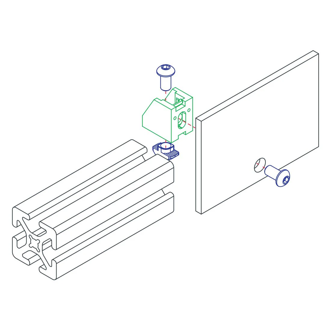 80/20 | 15, 30, 40, & 45 Series Lite Panel Mount Block | 12050 - Image 3