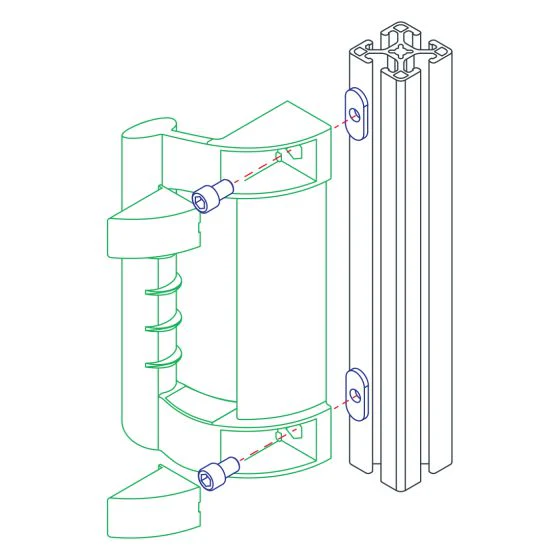 80/20 | 15, 40 & 45 Series Ergonomic Plastic Handle | 12000 - Image 3
