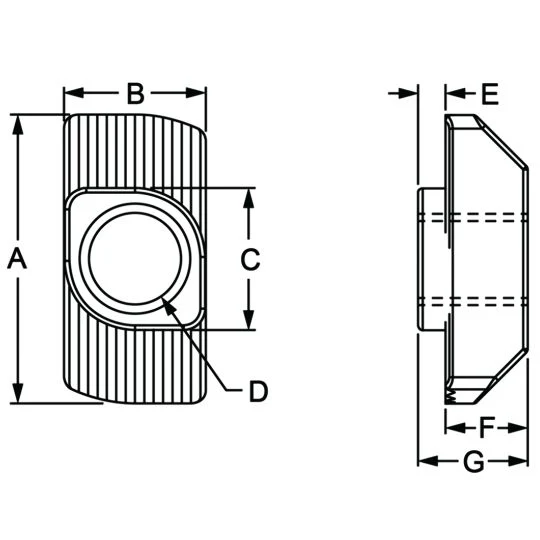 80/20 | 15 & 40 Series 10-32 Standard Drop-in T-Nut | 3932 - Image 2