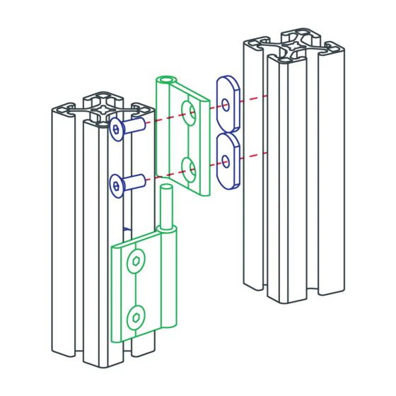 80/20 | 15 & 40 Series 4 Hole - Concealed Hinge | 2327 - Image 4