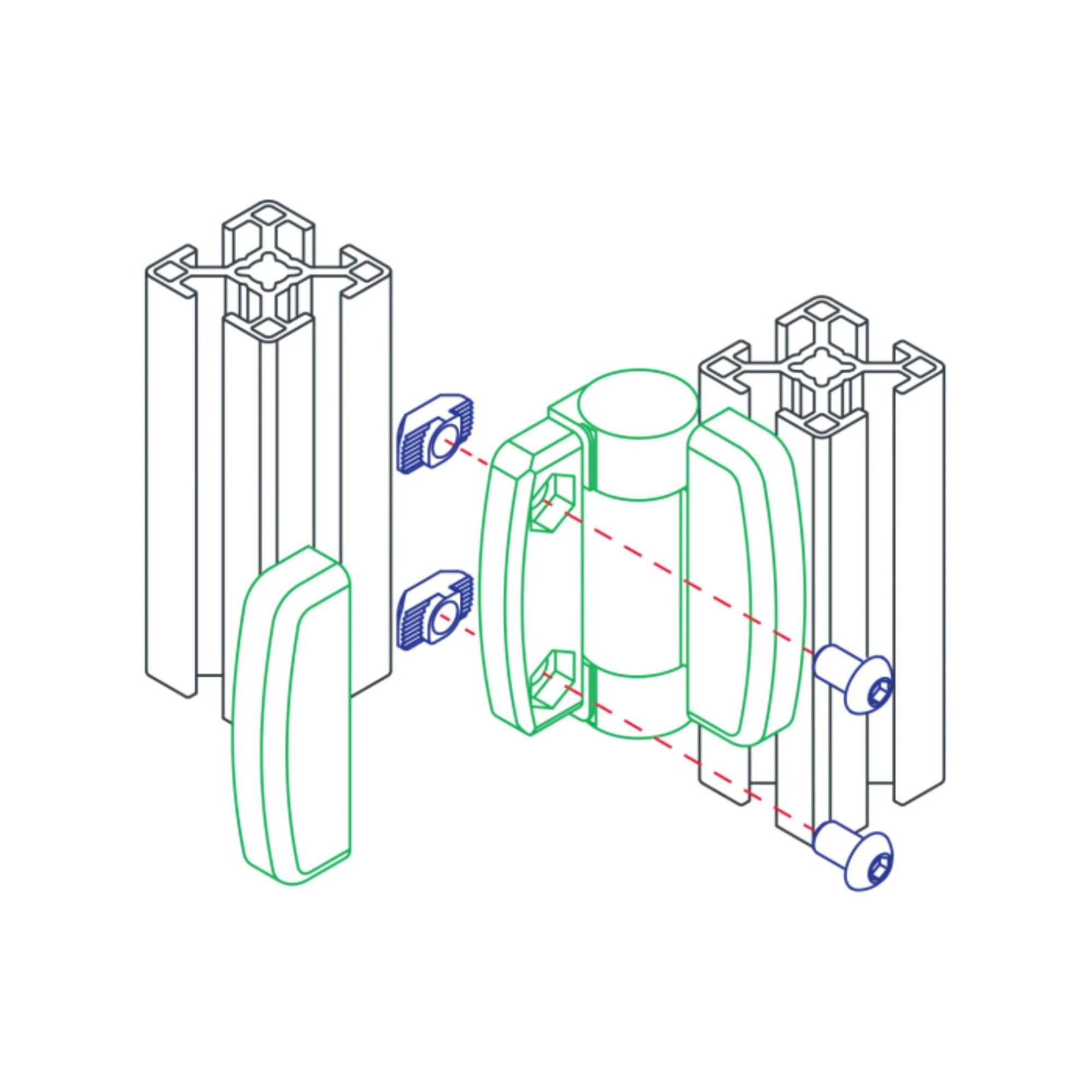 80/20 | 15 & 40 Series 4 Hole - Detent Positioning Hinge | 12327 - Image 3