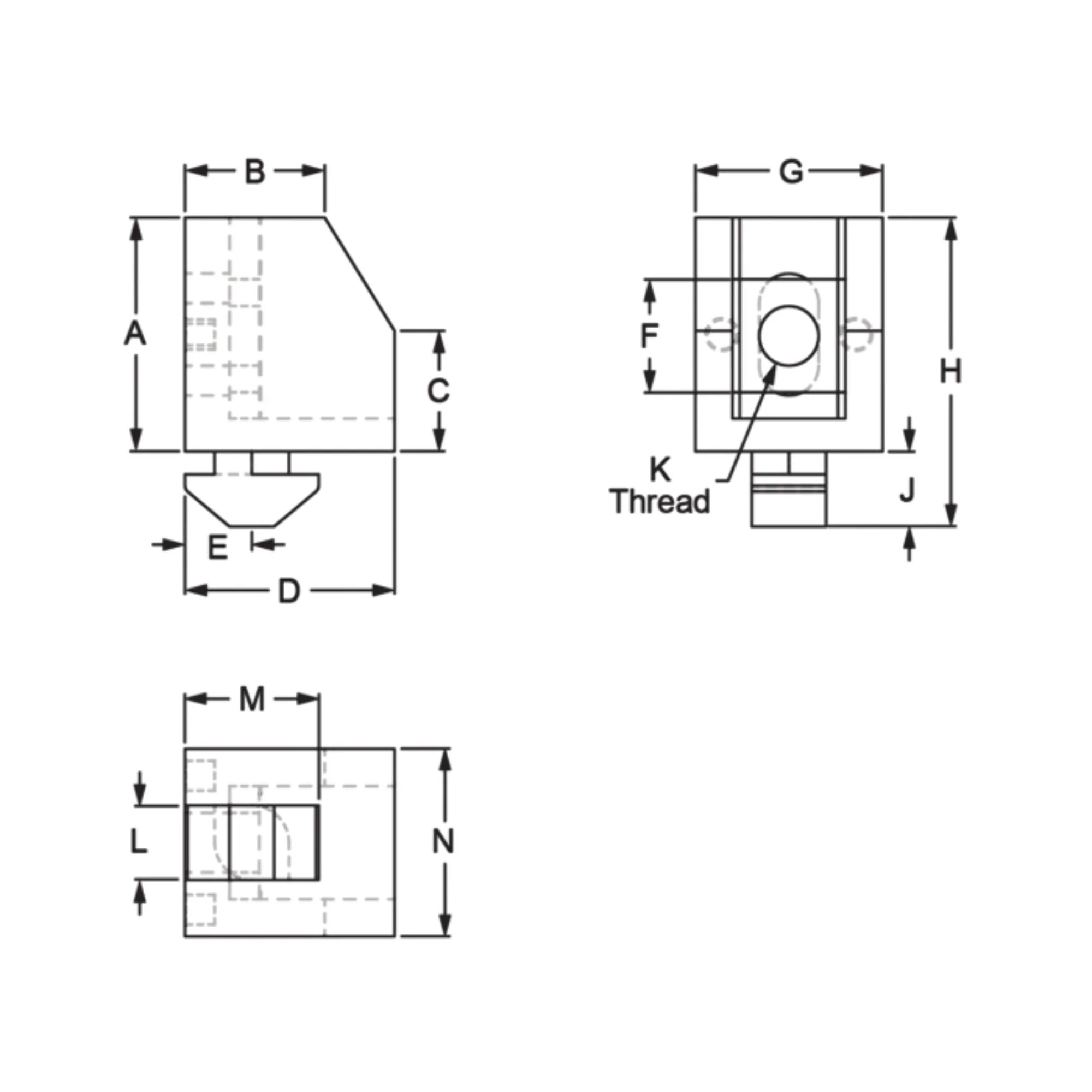 80/20 | 15 & 40 Series Drop-in Lite Panel Mount Block | 14186 - Image 2