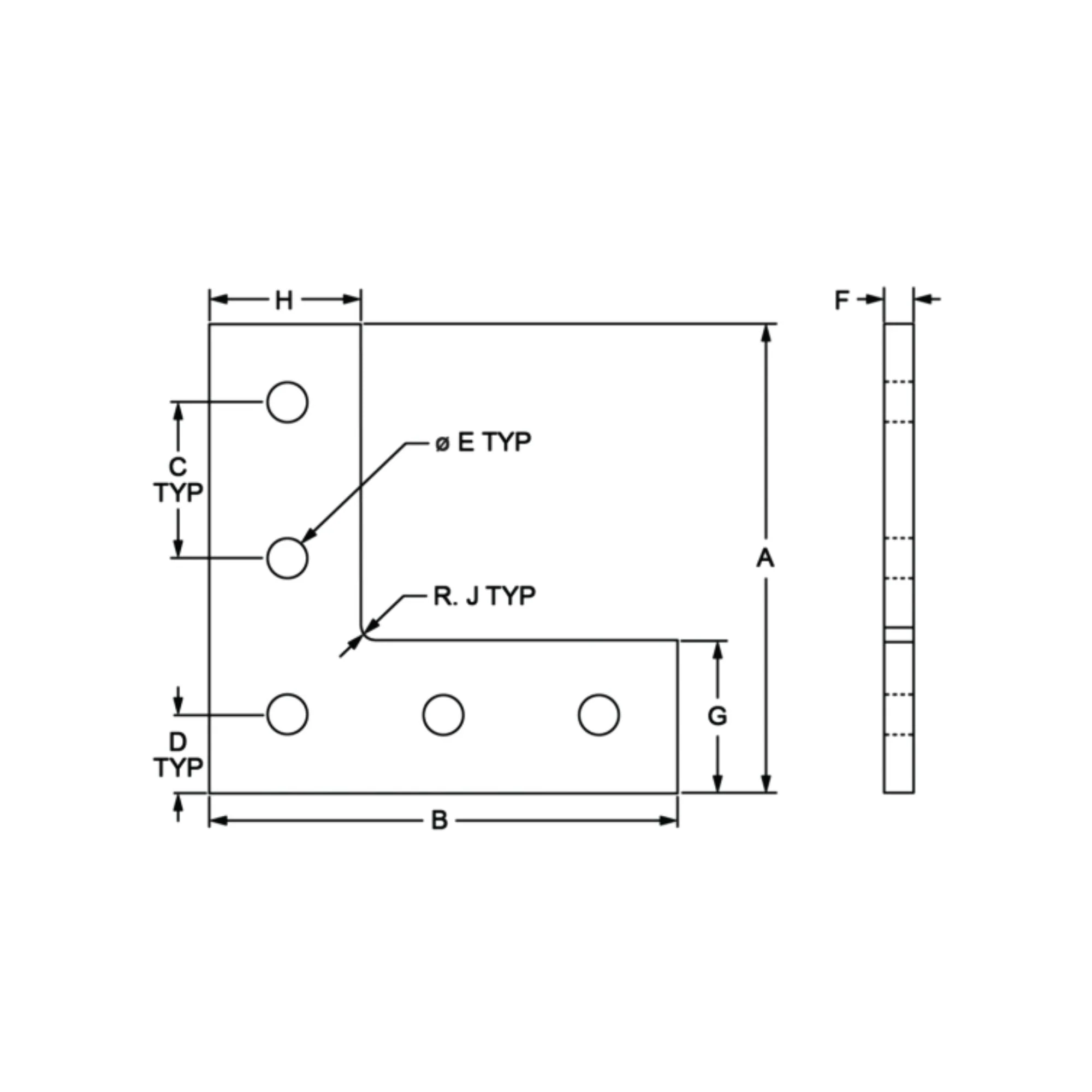 80/20 | 15 Series 5 Hole L Joining Plate | 4481 - Image 3