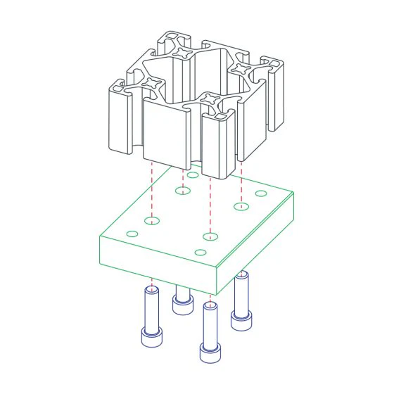 80/20 | 15 Series Flange Mount Caster Base Plate | 2420 - Image 4