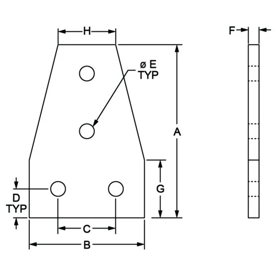 80/20 | 15 Series 4 Hole T Joining Plate | 4341 - Image 2