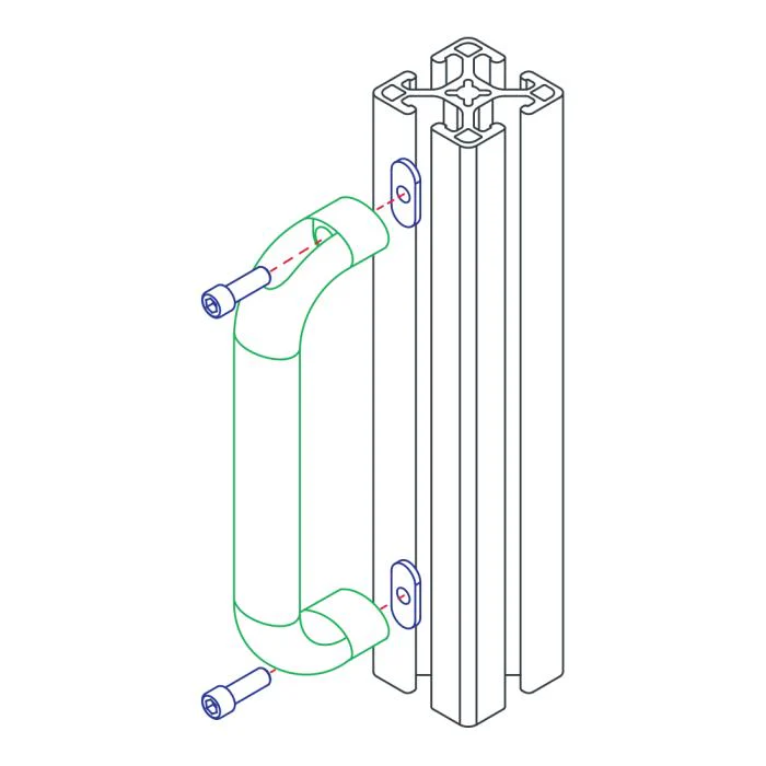 80/20 | 177MM Aluminum Cabinet Handle | 40-2887 - Image 2