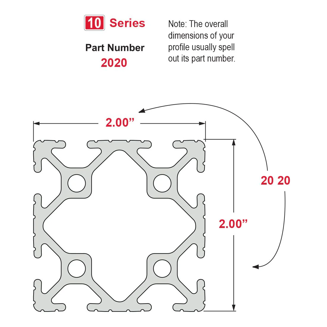 80/20 | 2.00 in x 2.00 in T-Slotted Profile - Eight Open T-Slots | 2020-242 - Image 7