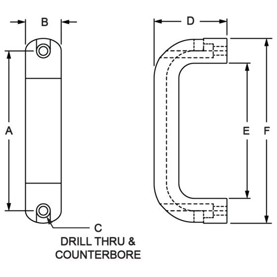 80/20 | 25, 30, 40 & 45 Series Aluminum Door Handle | 40-2884 - Image 2