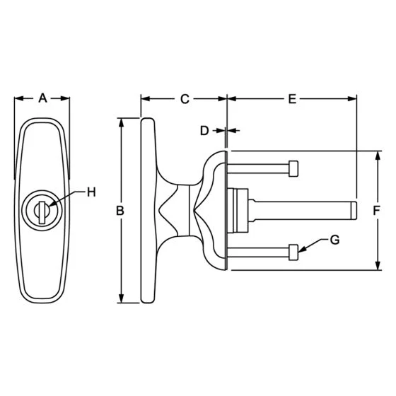 80/20 | 25 & 40 Series Furniture Style Handle | 65-2922 - Image 2