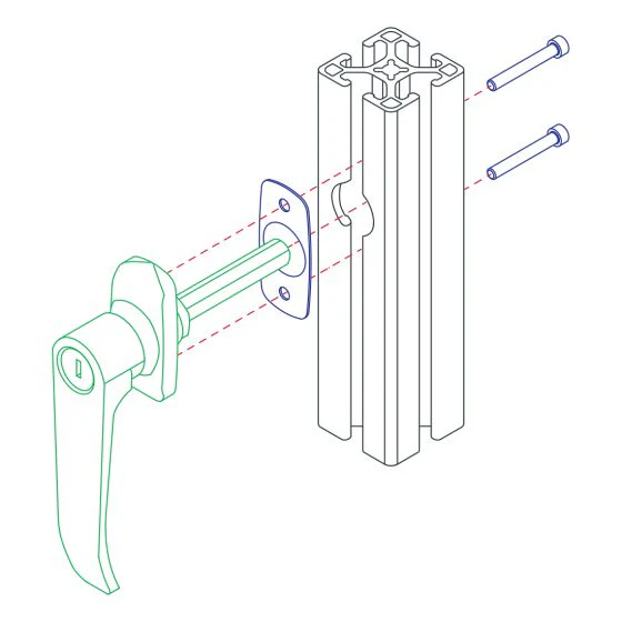 80/20 | 25 & 40 Series Furniture Style Handle | 65-2952 - Image 4