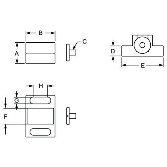 80/20 | 25 & 40 Series Nylon Magnetic Door Catch | 65-4486 - Image 2