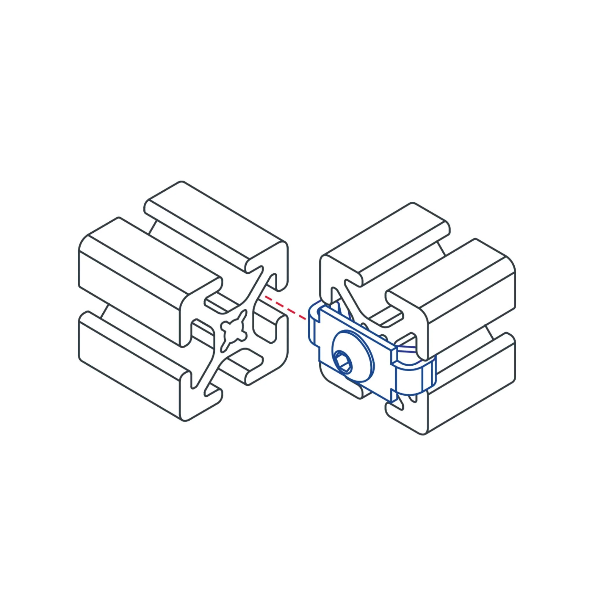 80/20 | 25 Series End Fastener w/o Screw Bright | 25-3681 - Image 3
