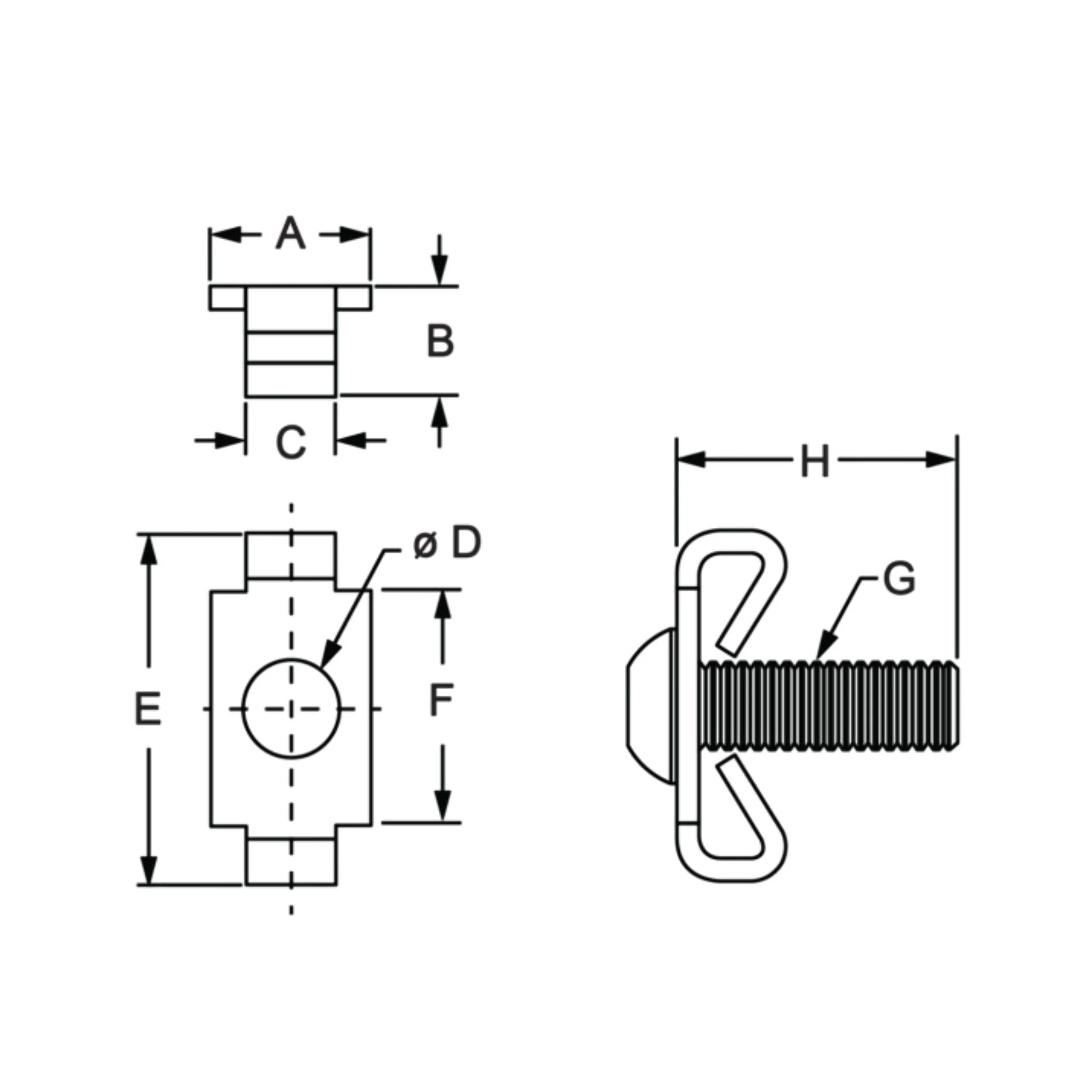 80/20 | 25 Series End Fastener w/o Screw Bright | 25-3681 - Image 4