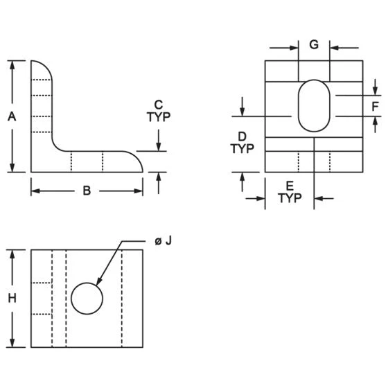80/20 | 25 Series 2 Hole - Slotted Inside Corner Bracket | 25-4265 - Image 2