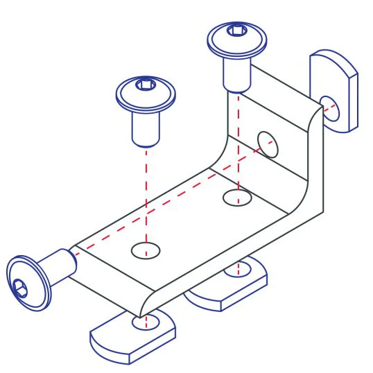 80/20 | 25 Series 3 Hole - Inside Corner Bracket | 25-4176 - Image 3