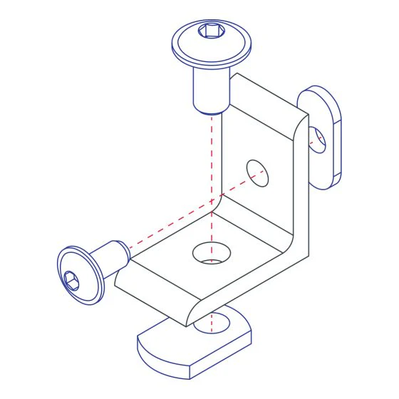 80/20 | 25 & 40 Series 2 Hole - Transition Inside Corner Bracket | 65-4503 - Image 4