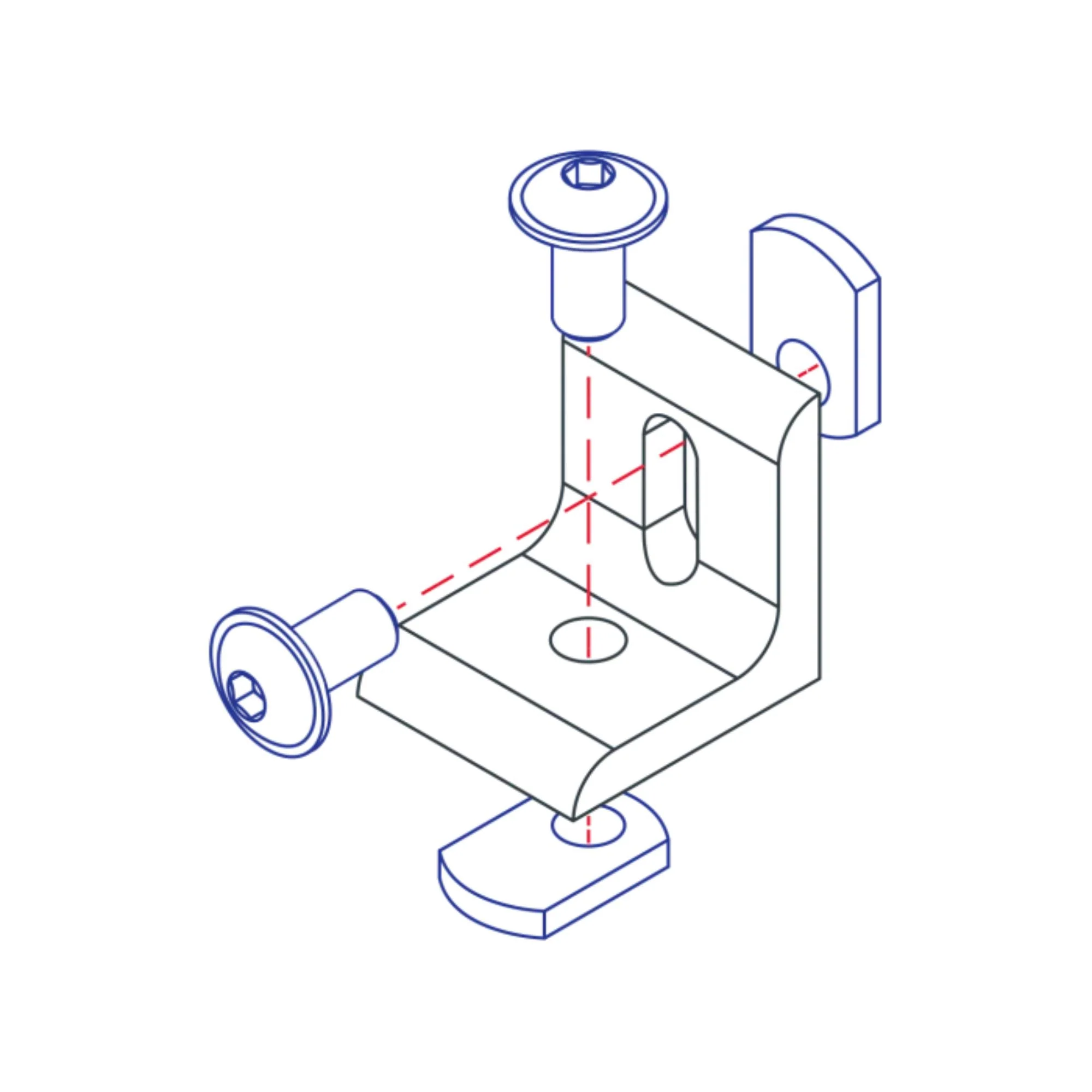 80/20 | 40 Series 2 Hole - Slotted Inside Corner Bracket | 40-4295 - Image 3