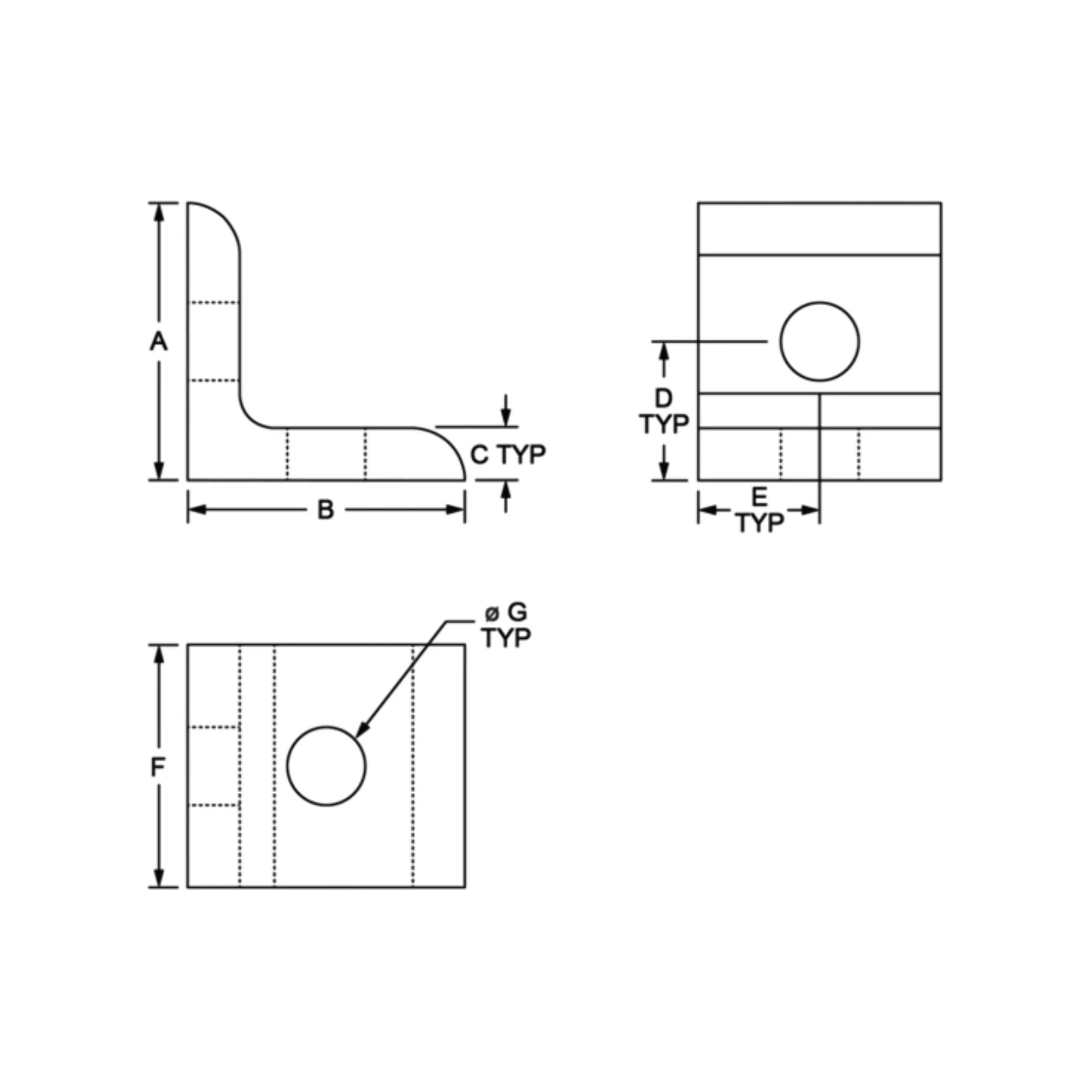 80/20 | 40 Series 2 Hole - Inside Corner Bracket | 40-4302 - Image 2
