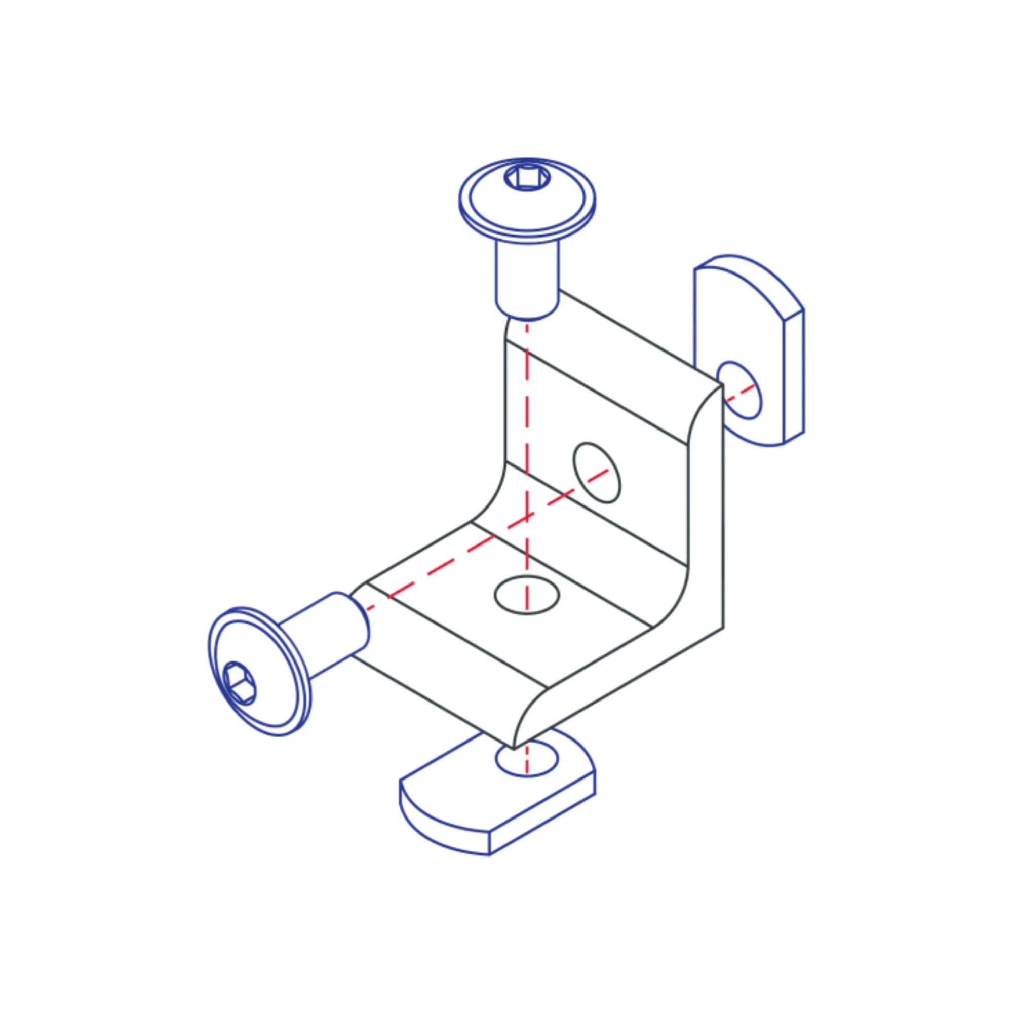 80/20 | 40 Series 2 Hole - Inside Corner Bracket | 40-4302 - Image 3