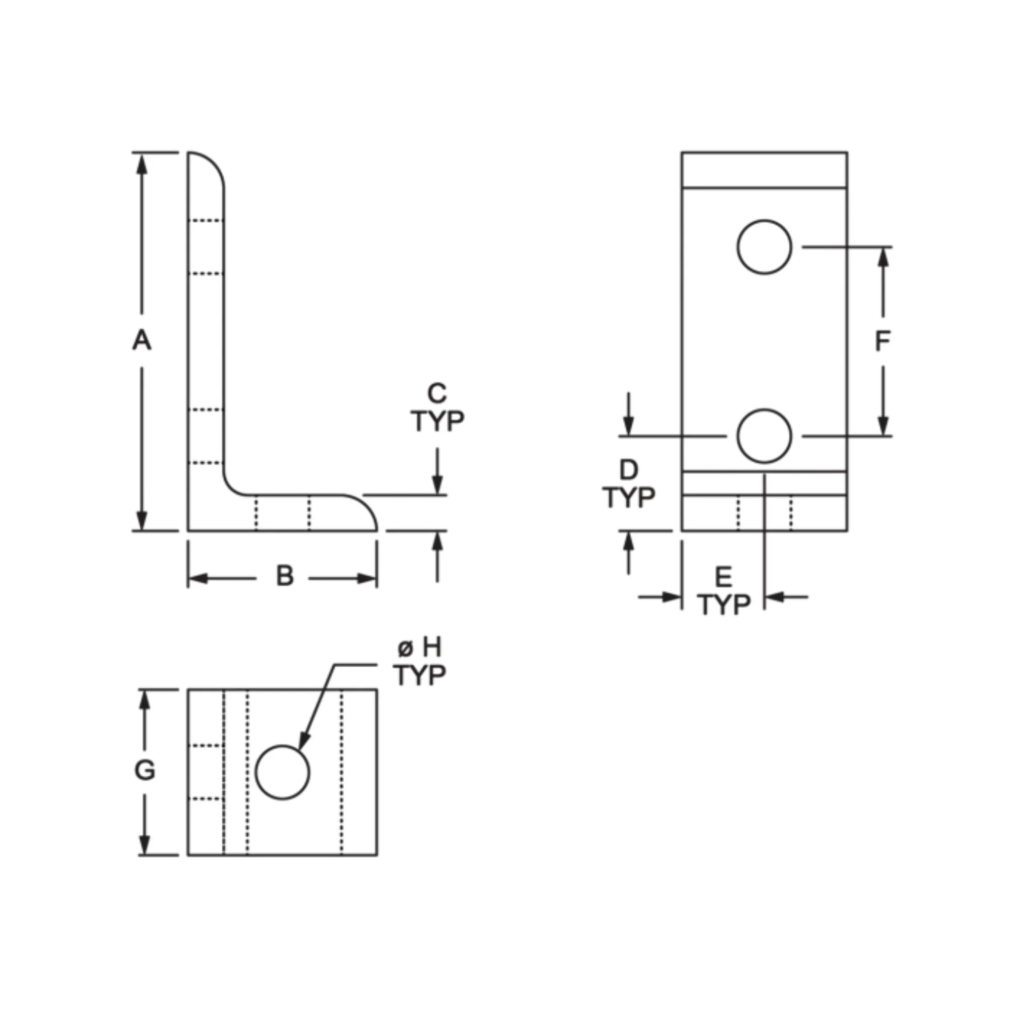 80/20 | 40 Series 3 Hole - Inside Corner Bracket | 40-4376 - Image 2