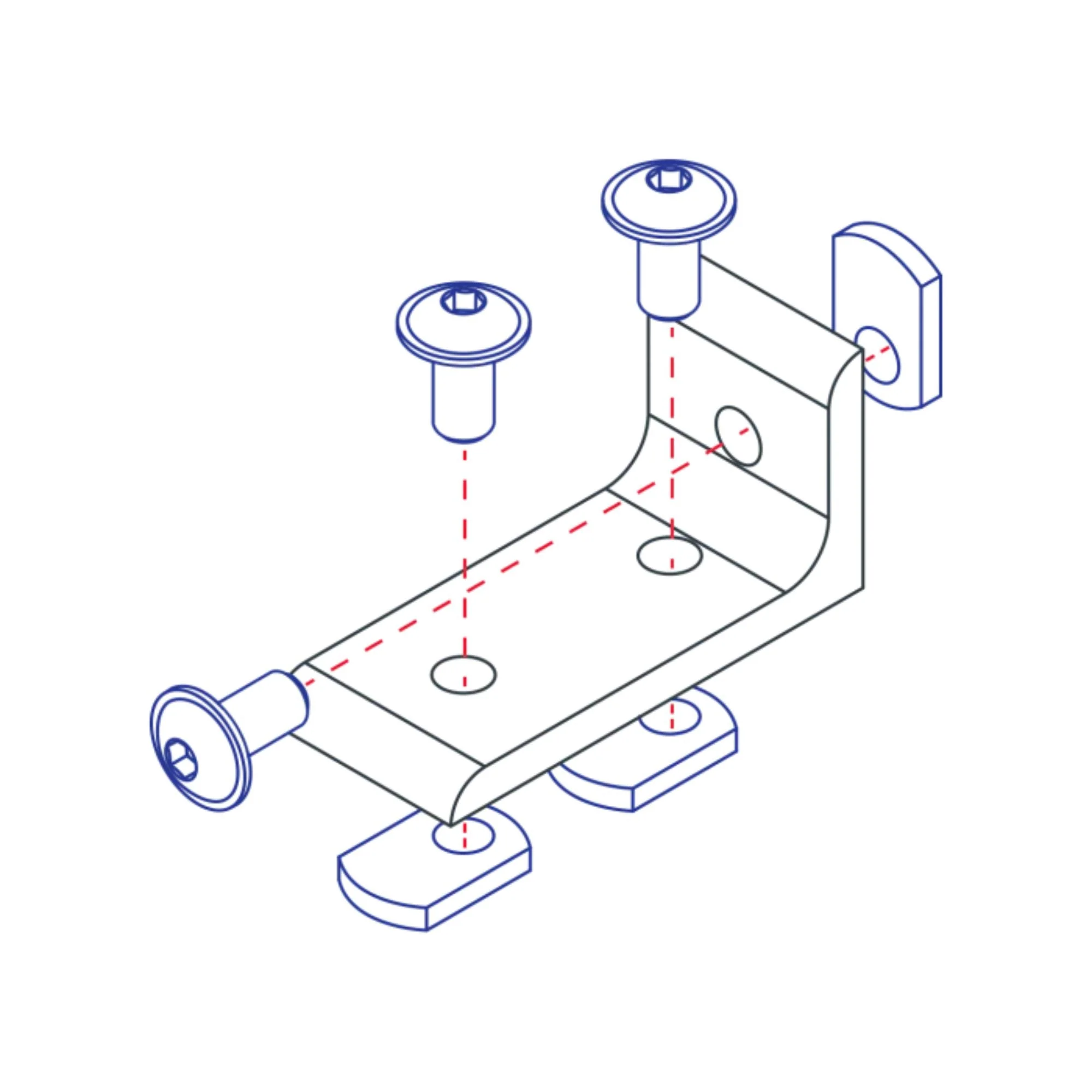 80/20 | 40 Series 3 Hole - Inside Corner Bracket | 40-4376 - Image 3