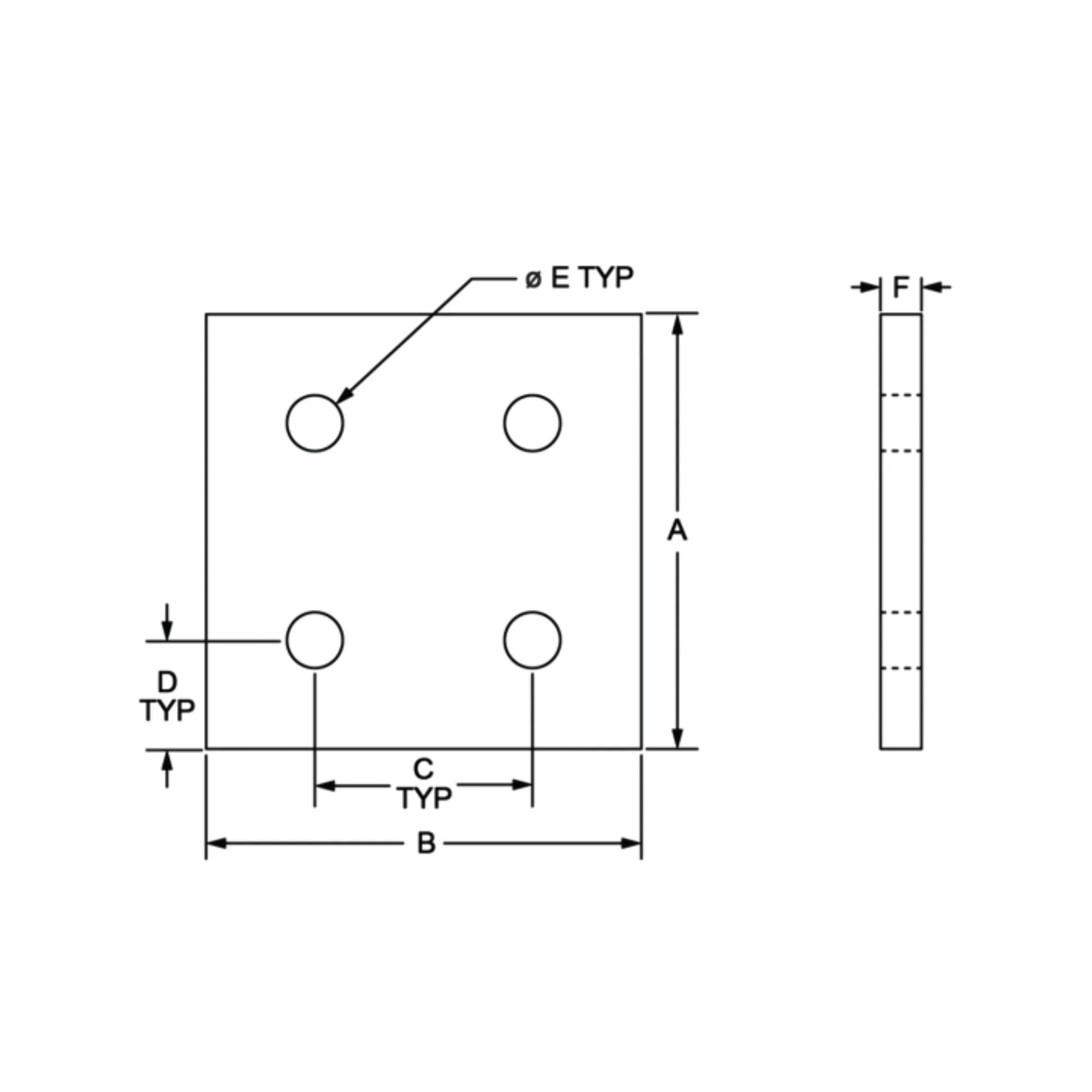 80/20 | 40 Series 4 Hole Joining Plate | 40-4367 - Image 3