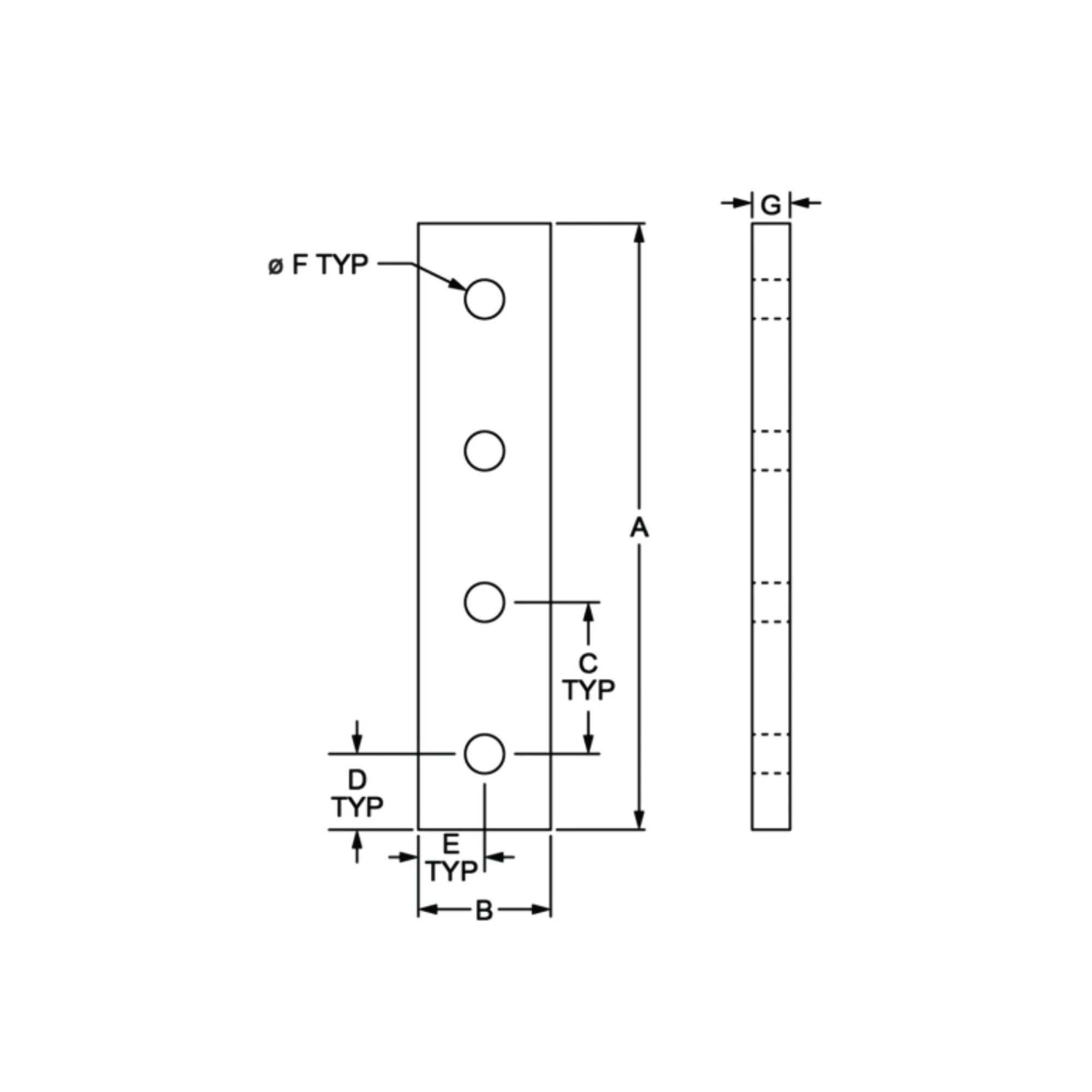 80/20 | 40 Series 4 Hole Joining Strip | 40-4305 - Image 3