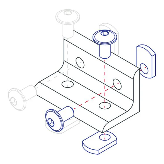 80/20 | 40 Series 4 Hole - Wide Inside Corner Bracket | 40-4303 - Image 4