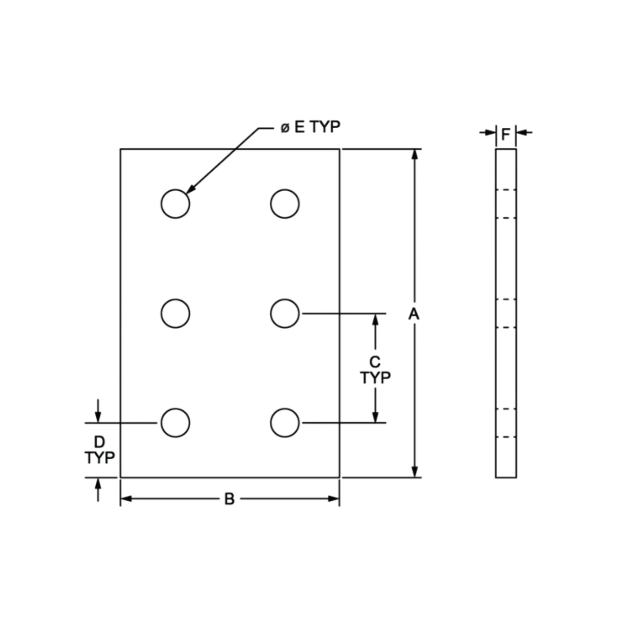 80/20 | 40 Series 6 Hole Joining Plate | 40-4366 - Image 3