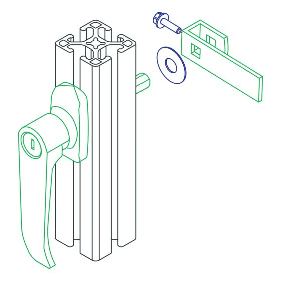 80/20 | 40 Series Furniture Style Handle Pawl Kit | 40-2760 - Image 4