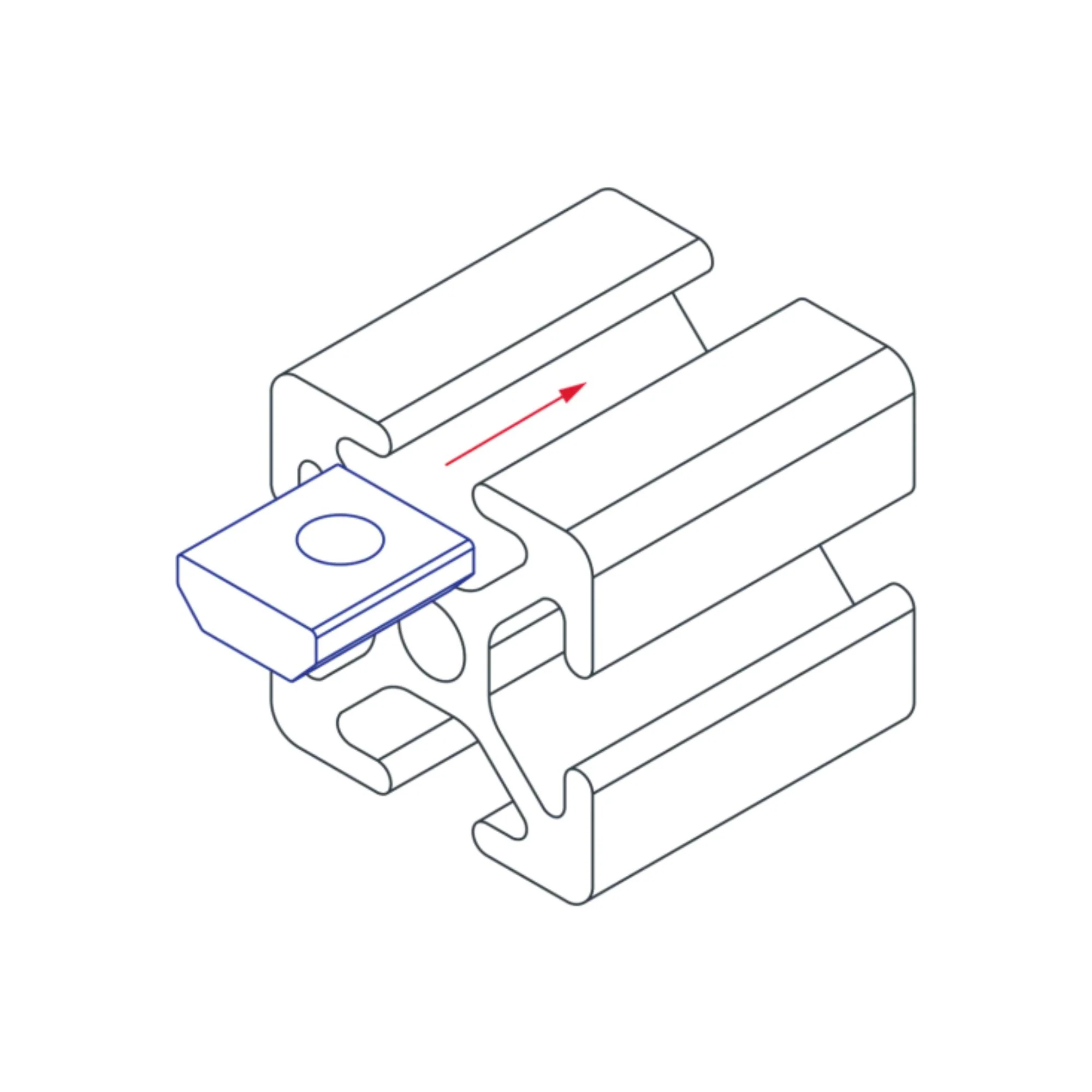 80/20 | 40 Series M8 Standard Slide-in T-Nut | 40-1984 - Image 3