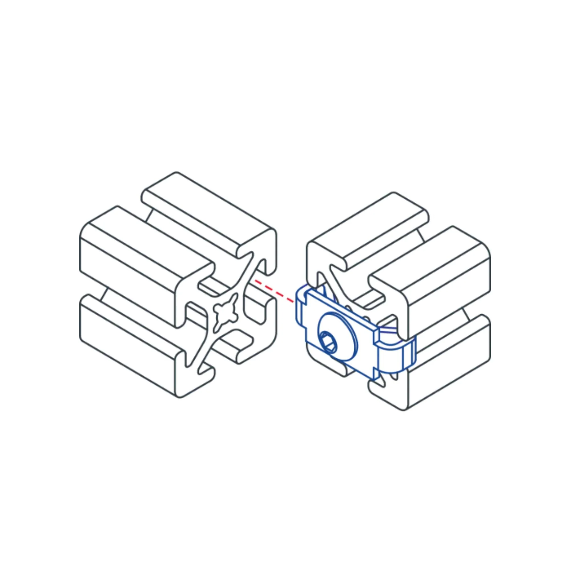 80/20 | 40 Series M8 x 1.25 End Fastener w/SS Screw | 40-3680 - Image 3